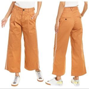 NWT Veronica Beard Jeans Ryder Wide Leg Crop in Terracotta Fall, size 24